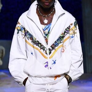 Versace Tresor De La Mer Track Jacket Size XL NWT Under The Sea Motif